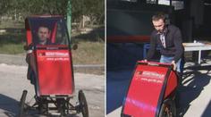 Skládací auto do města. Krásné není, ale dá se odnést v kufru!