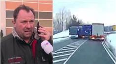 "Div jsem nesjel ze srázu!" Školní autobus minul kamion o zrcátka