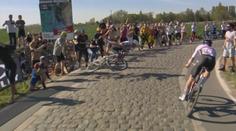 Je to tele, řekl po kolizi s fanouškem cyklista Lampaert. Později se omluvil
