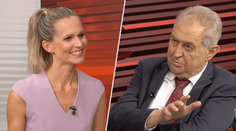 Zeman tentokrát moderátorku Novy o ruku nepožádal. Čelím silné konkurenci, povzdechl si