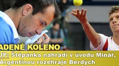 Berdych rozehraje utkání s Argentinou, Štěpánka nahradí v úvodu Minář