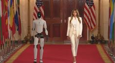 V Bílém domě byl summit o technologiích. Melania Trumpová přišla s humanoidem