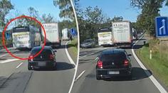 Řidič autobusu zuřivě předjížděl! Ze silnice málem vytlačil kamion