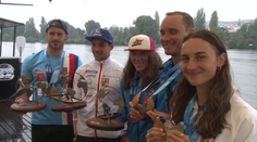 Čeští vodní slalomáři ukázali trofeje. Jsme skvělá generace, ví Heger
