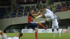 VIDEO: Strašlivý faul! V boji o Ligu mistrů bylo k vidění i kung-fu