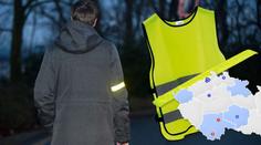 Reflexní prvky ZDARMA: Kde je policisté rozdávají? PŘEHLED