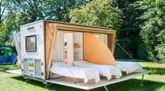 Pojízdný ráj: Karavan se po dojetí na místo rozkládá! GALERIE