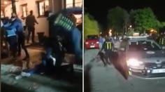 VIDEO: Útok na policisty v Uherském Hradišti! Létaly pěsti i kopance