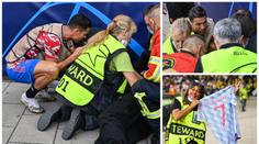 Ronaldo před zápasem křísil pořadatelku. Knokautoval ji zbloudilou střelou