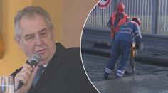 Při opravách silnic se krade, tvrdí Zeman. Požaduje změny v ŘSD