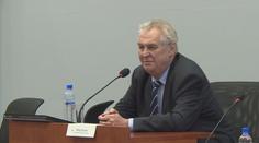 Prezident navštívil Vysočinu. V Jihlavě recitoval báseň