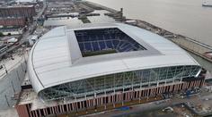 Jako na Titaniku. Novým stadionem Evertonu se prohnala velká voda