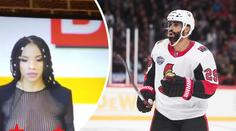 NHL ve Švédsku? Zraky se ubíraly na zpěvačku, neměla podprsenku!