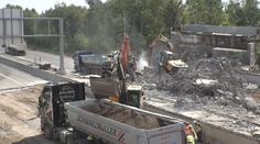 Demolice mostu na D11