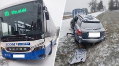 Nehoda autobusu na Žďársku. Zasahovalo pět záchranářských posádek