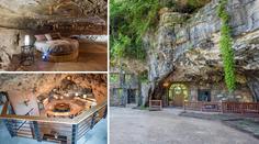 Úchvatný dům ve skále je na prodej. Má i vodopád. GALERIE