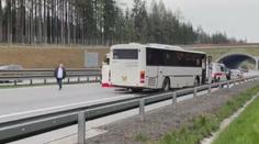Na dálnici D1 u Humpolce srazil autobus chodce. Místo nehody už je průjezdné
