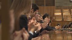 Politická akce přilákala studenty nejen z Česka. Vyzkoušeli si role europoslanců