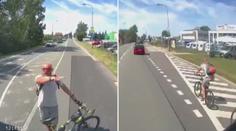 Řidič kamionu tvrdí, že ho vybrzdil cyklista. Ten ale říká, že vše bylo jinak