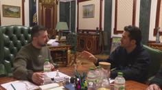 Ukrajinu navštívil známý herec. Se Zelenským probíral pomoc dětem