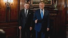 Fico se setkal s Trumpem. Dal mu poštovní známku, jednali o Ukrajině i jádru