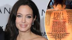 Angelina ukázala tetování! Znaky ji měly spojit s Pittem, nepovedlo se