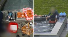 Dvojice myla maso v kašně. Mleté i v celku. Strážníci jen zírali! VIDEO
