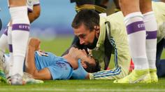 Děsivá srážka! Gólman City sestřelil spoluhráče, ten skončil v nemocnici