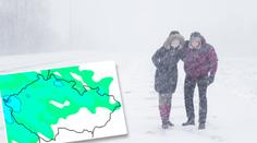 Na Vysočině napadlo už 12 cm za jediný den! Jak bude u vás? MAPY