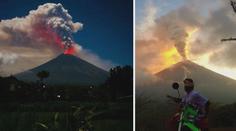 Spáč se probudil! Sopka Agung na Bali opět chrlí prach a popel