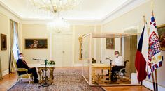 Adepti na ministry přijeli do Lán. Zeman přijal Stanjuru i Šalomouna
