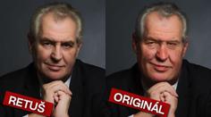 Takhle by vypadal Zeman před retuší, tvrdí fotografka