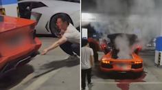 Moula zkoušel grilovat špíz u výfuku. Zničil luxusní lamborghini za miliony