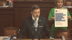 ON-LINE: Rakušan varoval před politikou strachu, Vildumetzová mávala cedulí