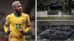 Neymar přiletěl na sraz luxusní helikoptérou. Zaparkoval přímo na hřišti