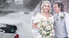 Snoubenci chtěli mít bílou svatbu, dorazila ničivá bouře Emma! FOTO
