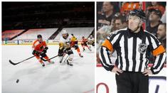 VIDEO: Bezzubý rozhodčí zahájil sezonu NHL uvítacím projevem