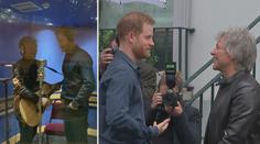 Princ Harry se objevil v nahrávacím studiu. S Bon Jovim nazpíval hit