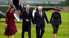 Trump dorazil na setkání s Karlem III. Daroval mu meč a těší se na hostinu