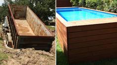 Muž předělal starý kontejner na krásný bazén pro rodinu! FOTKY