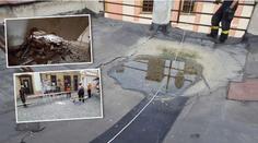 V Olomouci se propadl strop bytu, nevydržel nápor deště! FOTO