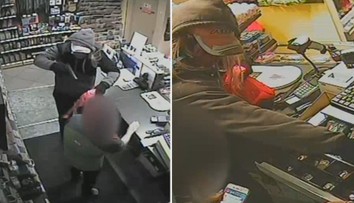 Lupič ňouma na útěku z benzínky zakopl a vytrousil část kořisti!