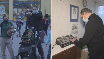 DJ Karlos pouští hudbu jako poctu záchranářům, celé sídliště se baví!