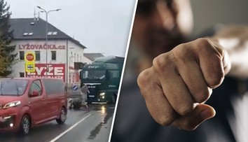 Brutální inzultace cyklisty. Kamioňák neudržel nervy na uzdě