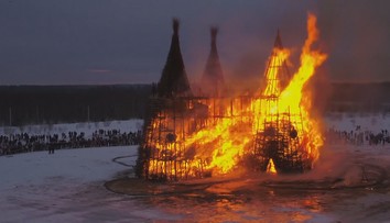 Netradiční oslava jara: Spálili hrad, který má symbolizovat covid