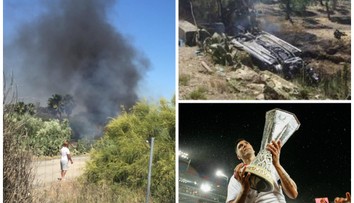 Obrovský dým, auto na střeše: Svědci fotili místo smrti Reyese