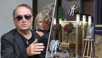 Drsní rockeři plakali nad rakví. Hvězdy se rozloučily s Oskarem Petrem