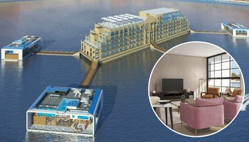 Luxusní lodní hotel s plovoucími domy: Podívejte se, jak vypadá