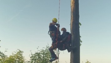 Na Prachaticku v korunách stromů uvízl paraglidista. Zachránit ho museli hasiči