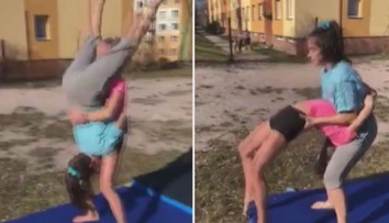 Borec na konec! Dvě mladé dívky předvedly parádní venkovní trénink
